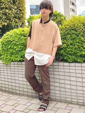 「soe（ソーイ）のアイテム」を使った、RYOさん（メンズ・165cm）の春コーディネート