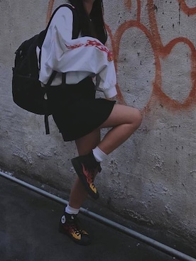 「彼氏の服」｜あ おさん（レディース・165cm）の冬コーディネート