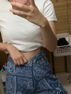 「ペイズリー柄パンツ」｜あ おさん（レディース・165cm）の夏コーディネート