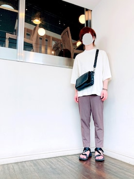 「STUDIOUS（ステュディオス）のアイテム（バッグ）」を使った、kkk9kkkさん（メンズ・173cm）の夏コーディネート