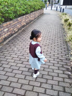 シャツワンピースを使った 2歳女の子 の人気ファッションコーディネート Wear