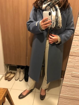 「JOURNAL STANDARD relume（ジャーナルスタンダード　レリューム）のアイテム（チェスターコート）」を使った、SHIHORIさん（レディース・159cm）の冬コーディネート