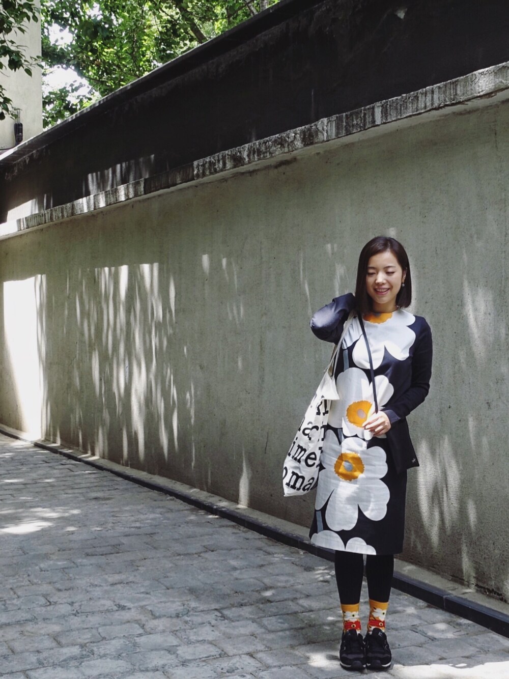 「daily look、date style♡、ootd、outfit、outfitoftheday、travel、holiday、casual、marimekko」｜「marimekkoのアイテム（ワンピース、その他）」を使った、自然卷tutuさん（レディース・160cm）の夏コーディネートの1枚目の写真
