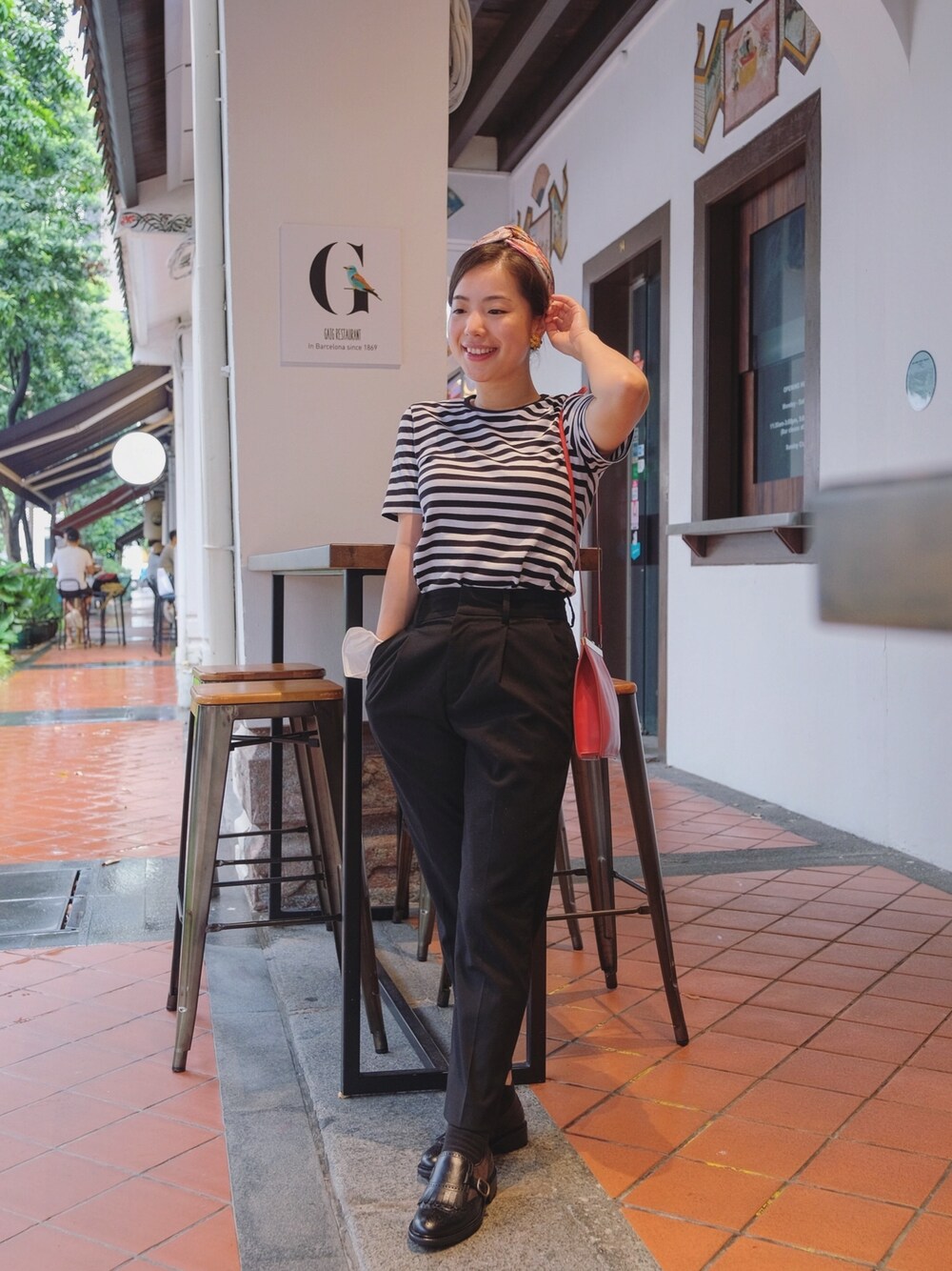 「休日スタイル、daily look、date style♡、ootd、outfit、casual、marimekko、oldceline」｜「marimekkoのアイテム（Tシャツ/カットソー、ホワイト系）」を使った、自然卷tutuさん（レディース・160cm）の秋コーディネートの1枚目の写真