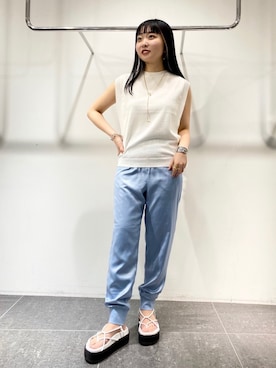 「KBF+」｜「アイテム（アクセサリー）」を使った、わたさん（レディース・156cm）の春コーディネート