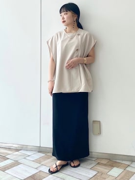 「KBF+」｜「アイテム（ワンピース/ドレス）」を使った、わたさん（レディース・156cm）の夏コーディネート