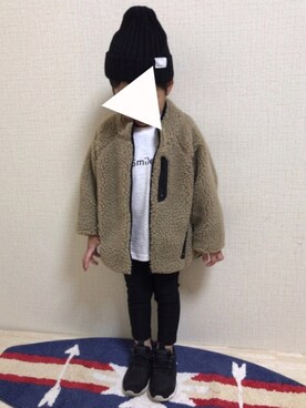 yutoさんの「WEB限定 KIDS ボアフリースジャケット」を使ったコーディネート