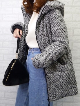 「CORNERS（コーナーズ）のアイテム（ブルゾン）」を使った、Mamiさん（レディース・159cm）の秋コーディネート