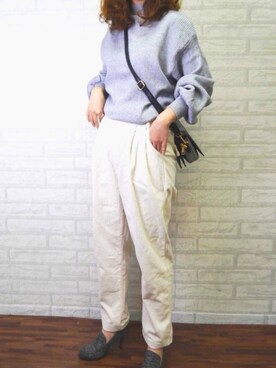 「CORNERS（コーナーズ）のアイテム（その他パンツ）」を使った、Mamiさん（レディース・159cm）の秋コーディネート