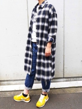 「チェクワンピース」｜Mamiさん（レディース・159cm）の夏コーディネート