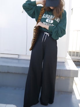 「CORNERS（コーナーズ）のアイテム（キャップ）」を使った、Mamiさん（レディース・159cm）の秋コーディネート