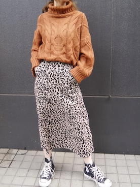 「コンバース ハイカット」｜Mamiさん（レディース・159cm）の秋コーディネート