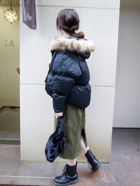 「ショートブルゾン」｜「アイテム（ジャケット/アウター）」を使った、Mamiさん（レディース・159cm）の秋コーディネート