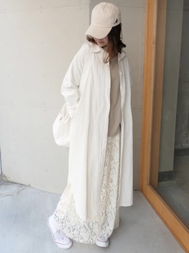 「CORNERS（コーナーズ）のアイテム（キャップ）」を使った、Mamiさん（レディース・159cm）の冬コーディネート