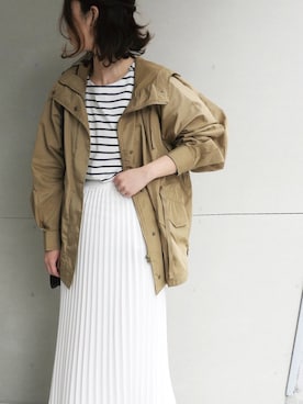 「CORNERS（コーナーズ）のアイテム（マウンテンパーカー）」を使った、Mamiさん（レディース・159cm）の冬コーディネート
