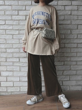 「アイテム（ボディバッグ/ウエストポーチ）」を使った、Mamiさん（レディース・159cm）の夏コーディネート