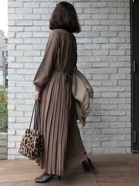 「CORNERS（コーナーズ）のアイテム（ブルゾン）」を使った、Mamiさん（レディース・159cm）の秋コーディネート