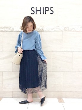 「Khaju（カージュ）のアイテム（バッグ）」を使った、柿野さん（レディース・158cm）の冬コーディネート