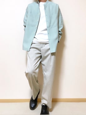 「リドム」｜「アイテム（スラックス）」を使った、SHOTARO さん（メンズ・177cm）の春コーディネート