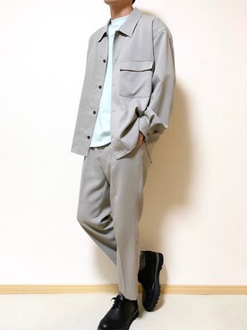 「ペールトーン」｜「アイテム（セットアップ）」を使った、SHOTARO さん（メンズ・177cm）の春コーディネート