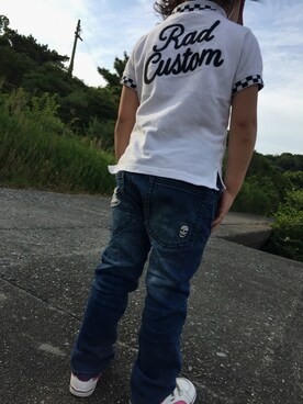 「RAD CUSTOM（ラッドカスタム）のアイテム」を使った、sa-chanさん（レディース・153cm）の春コーディネート