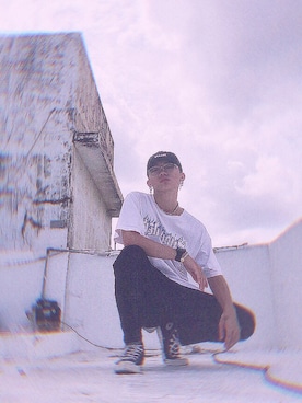 「PALACE（パレス）のアイテム（キャップ）」を使った、오이민/Minminさん（メンズ・175cm）の冬コーディネート