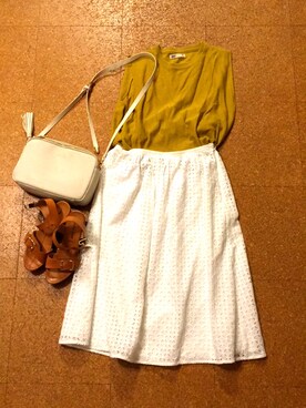 「SEVENDAYS=SUNDAY（セブンデイズサンデイ）のアイテム（ベスト）」を使った、みっすんさん（レディース・158cm）の夏コーディネート