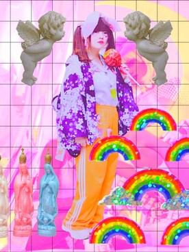 Wego ミニランドセル型リュックを使った人気ファッションコーディネート Wear