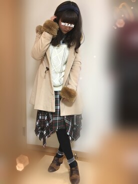 「bye bye」｜AZUMIさん（レディース・158cm）の冬コーディネート