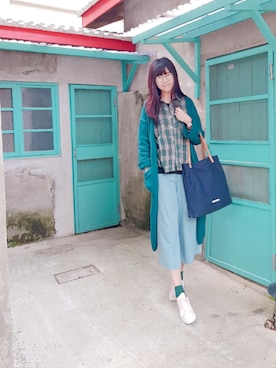 「RAWROW（ロウロウ）のアイテム」を使った、Livaさん（レディース・174cm）の春コーディネート