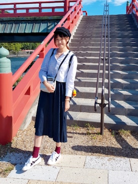 「宇治」｜Livaさん（レディース・174cm）の秋コーディネート