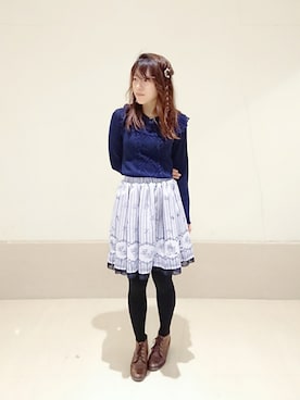 「axes femme（アクシーズファム）のアイテム（その他）」を使った、airuruさん（レディース・167cm）の冬コーディネート