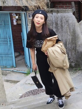 KANGOL（カンゴール）のハンチング/ベレー帽を使った人気ファッション