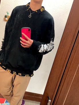 「neos（ネオス）のアイテム（スウェット）」を使った、hiroki。さん（メンズ・176cm）の春コーディネート