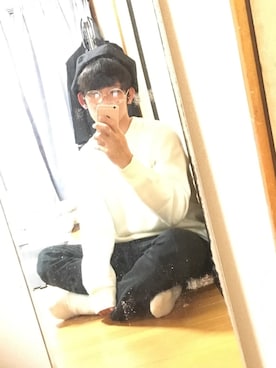「Settimissimo（セッティミッシモ）のアイテム（ハンチング/ベレー帽）」を使った、戎﨑 達哉さん（メンズ・172cm）の冬コーディネート