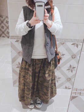 「prit（プリット）のアイテム（その他アウター）」を使った、みさびっちさん（レディース・147cm）の春コーディネート