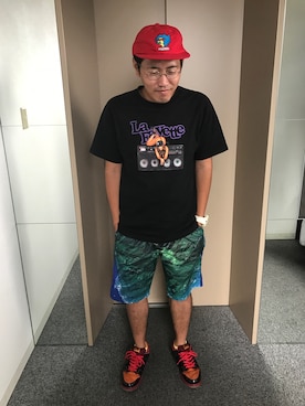 「MINOTAUR（ミノトール）のアイテム（パンツ）」を使った、おがっちさん（メンズ・168cm）の夏コーディネート