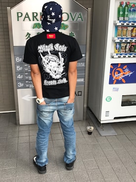 「スター」｜「アイテム（帽子）」を使った、おがっちさん（メンズ・168cm）の秋コーディネート