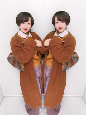 「アイテム（ダッフルコート）」を使った、🗣ayakaさん（レディース・150cm・10代）の冬コーディネート
