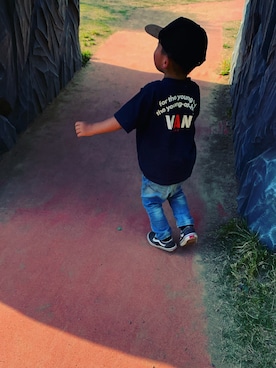 「VAN（バン）のアイテム（トップス）」を使った、kumonさん（キッズ・110cm）の春コーディネート