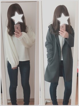 「袖ボリューム」｜「アイテム（その他アウター）」を使った、m.iさん（レディース・158cm）の春コーディネート