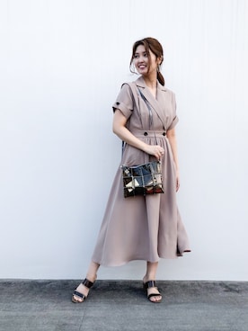 「STUDIOUS(ステュディオス)のアイテム(ワンピース/ドレス)」を使った、ebiyuki0830さん(レディース・164cm)の春コーディネート