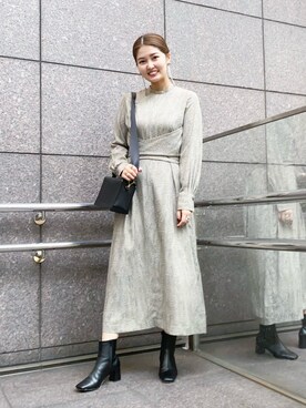 「CLANE（クラネ）のアイテム（ワンピース/ドレス）」を使った、ebiyuki0830さん（レディース・164cm）の冬コーディネート