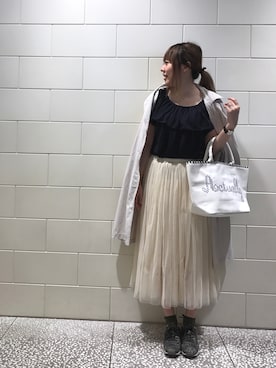 「UNTITLED（アンタイトル）のアイテム（その他アウター）」を使った、なっちゃんさん（レディース・162cm）の春コーディネート