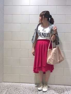 「SPERGA（スペルガ）のアイテム（シューズ）」を使った、なっちゃんさん（レディース・162cm）の春コーディネート