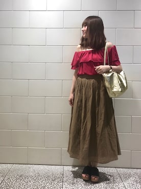 「アイテム（腕時計）」を使った、なっちゃんさん（レディース・162cm）の夏コーディネート