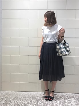 「one way（ワンウェイ）のアイテム（サンダル）」を使った、なっちゃんさん（レディース・162cm）の夏コーディネート