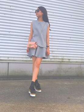 「snidel」｜「アイテム（その他シューズ）」を使った、KAHOさん（レディース・161cm）の夏コーディネート