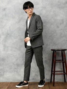 「TopIsm（トップイズム）のアイテム（ジャケット/アウター）」を使った、TopIsm-トップイズム-さん（メンズ・178cm）の秋コーディネート