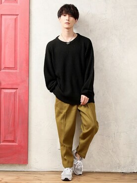 「TopIsm（トップイズム）のアイテム（パンツ）」を使った、TopIsm-トップイズム-さん（メンズ・178cm）の冬コーディネート